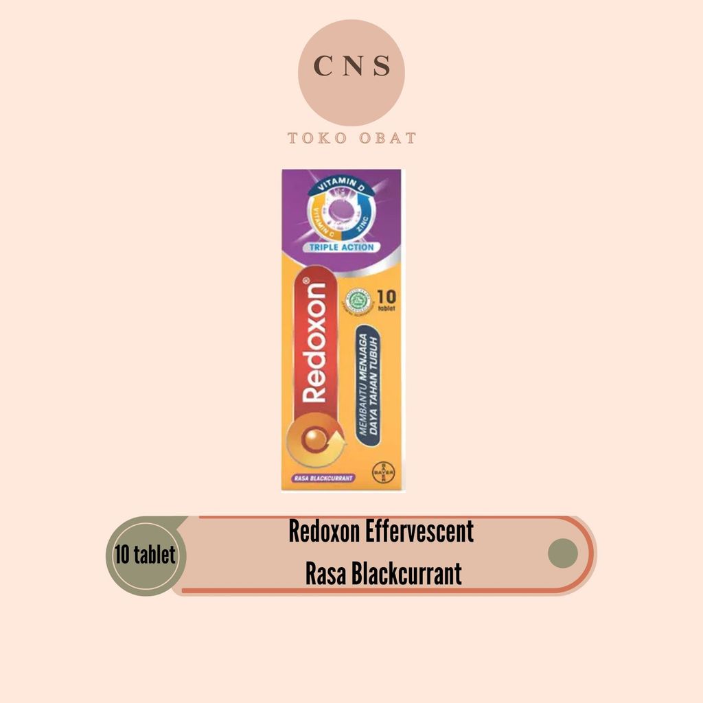 Redoxon Effervescent Rasa Blackcurrant Isi 10 tablet
