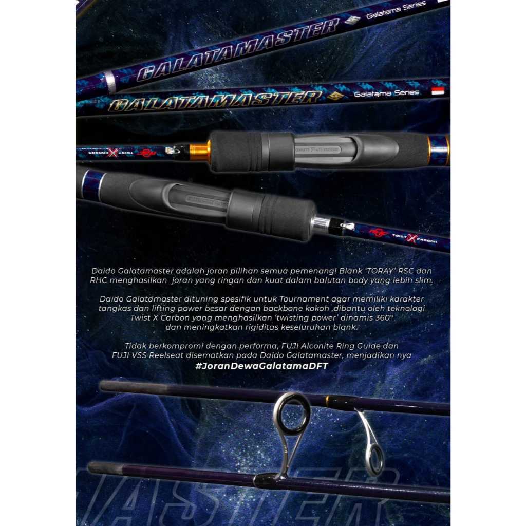 joran daido galatamaster panjang 150 8-17 lb ring sudah full fuji alconet reelseat sudah fuji blank 