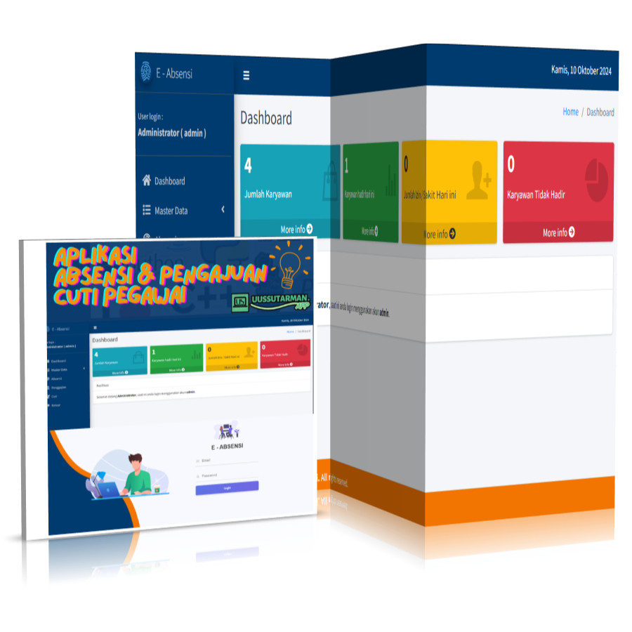 Aplikasi absensi , penggajian dan cuti pegawai berbasis web