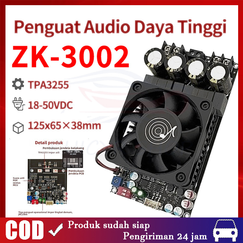 ZK-3002 TPA3255 Amplifier Class D Stereo BTL Bridge Hifi HD Sound High Power 600W Original