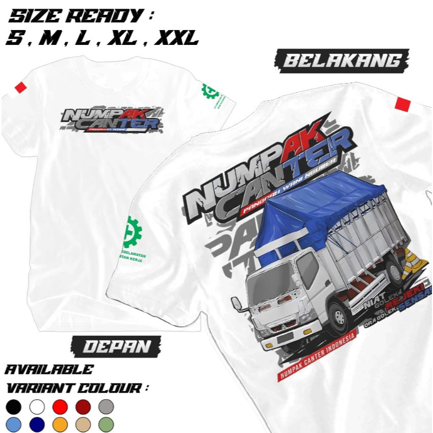 Kaos Distro Atasan Truck Numpak Canter - Kaos Truck Cabe Laok - Kaos Numpak Canter - Kaos Pria Wanit
