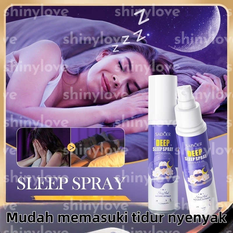 Sleep Spray Semprotan Tidur Nyenyak 85ml dengan Aromaterapi Lavender Alami, Deep Sleep Pillow Spray 