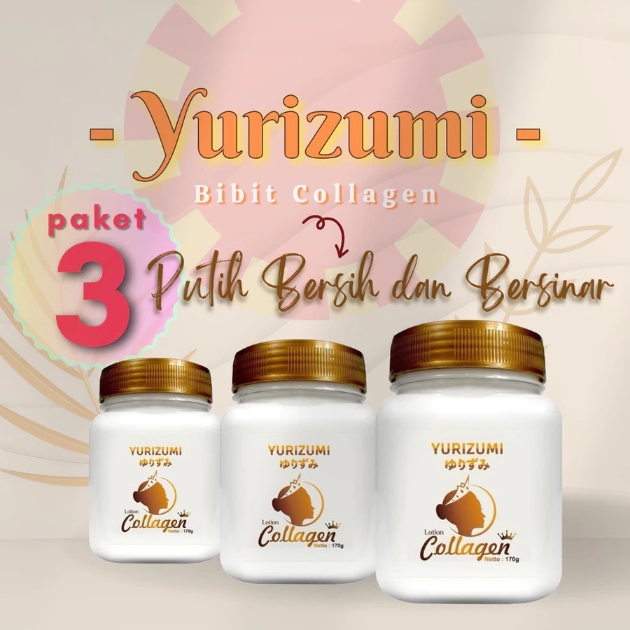 [ BPOM ] Paket 3 pcs Bibit Collagen Lotion Krim Pemutih Badan Pemutih Wajah cod asli