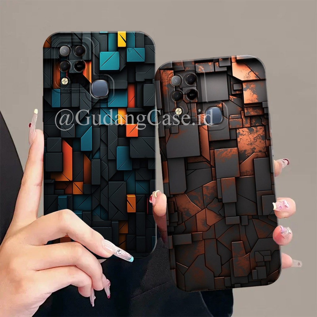 Softcase Infinix Hot 10s Motif Kayu Absrak case Pro Camera Lentur