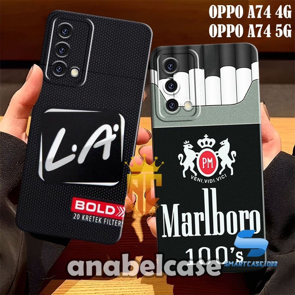 Softcase Oppo a74 5G a74 4G a95 a76 a96 a36 a52 a72 a92 16e a16k Motif Rokok Keren - Case Kekinian -