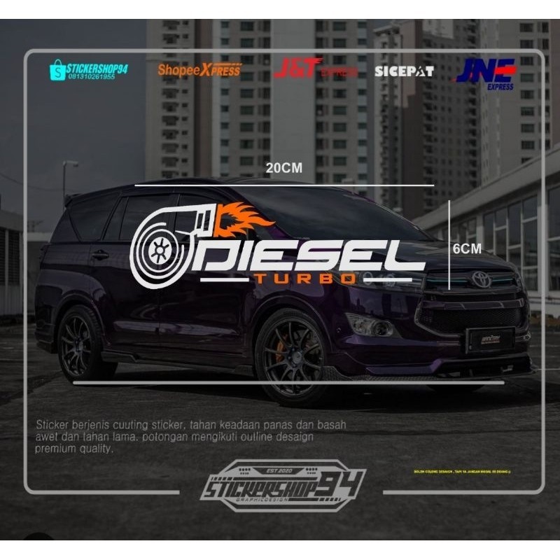 stiker diesel turbo stiker mobil diesel