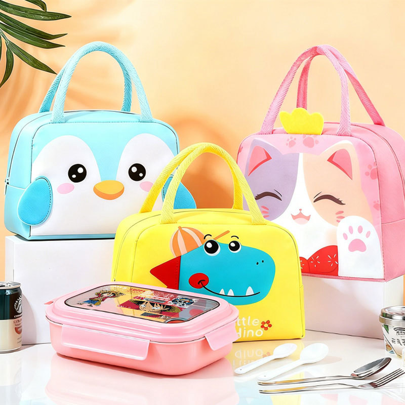 Nordic Light Meal Bento Cartoon InsulaLuffyPop Handheld Bag Microwave Safe Fork Spoon LuffyPop