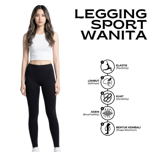 LLegging Wanita Remaja & Dewasa Model Atletis