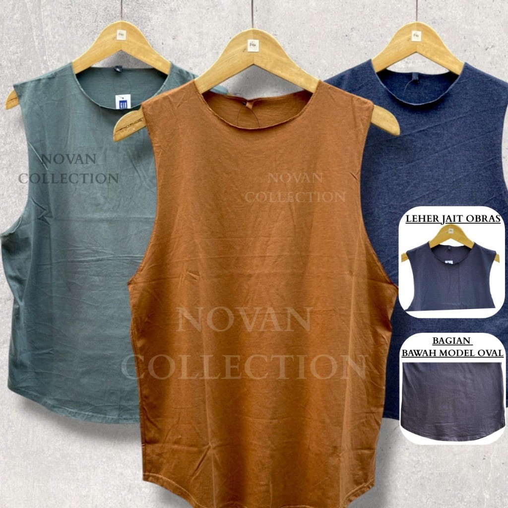 (Isi 6 Pcs) Paket Kaos Dalam Pria Jumbo XXL Import Sablon Terbaru 2025 - Singlet Distro Katun Premiu