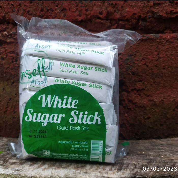 ANSELL WHITE SUGAR STICK GULA PASIR ISI 60 STIK DENPASAR BALI