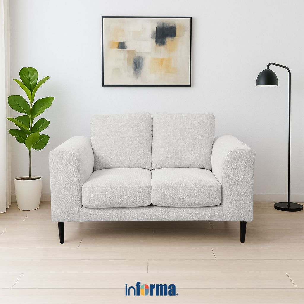 Informa Ashley Cavelia Sofa Fabric 2 Seater - Putih