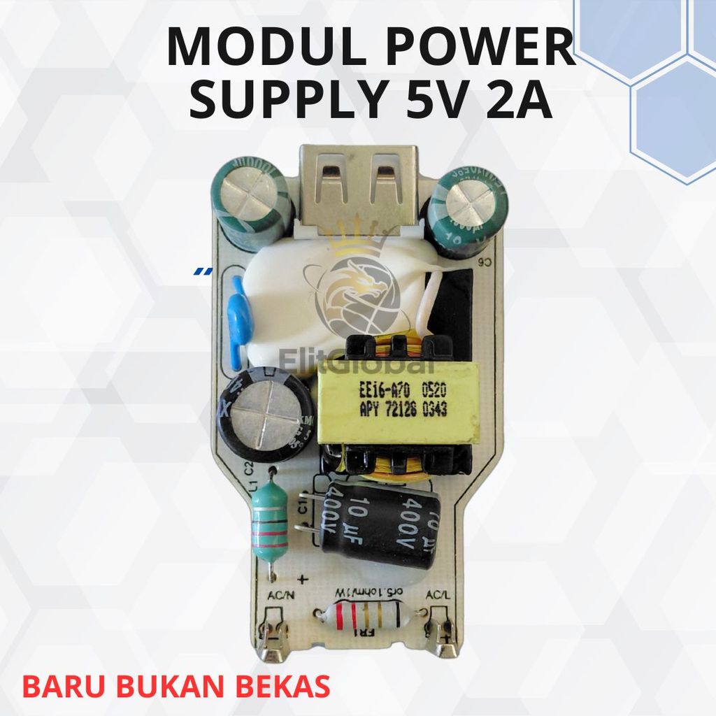 Modul Charger USB 2A 5V Mesin Adaptor DIY Power Supply Komponen Solid