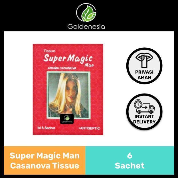 Ready Tissue / Tisu super magic man aroma casanova/kasanova 1 kotak isi 6