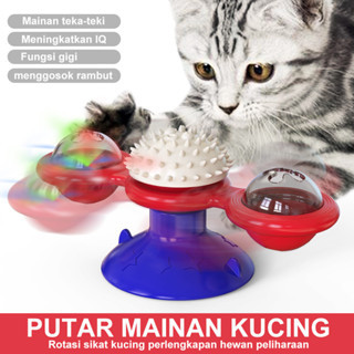Kucing Kincir Angin Putar Otomatis Bermainan Lampu LED