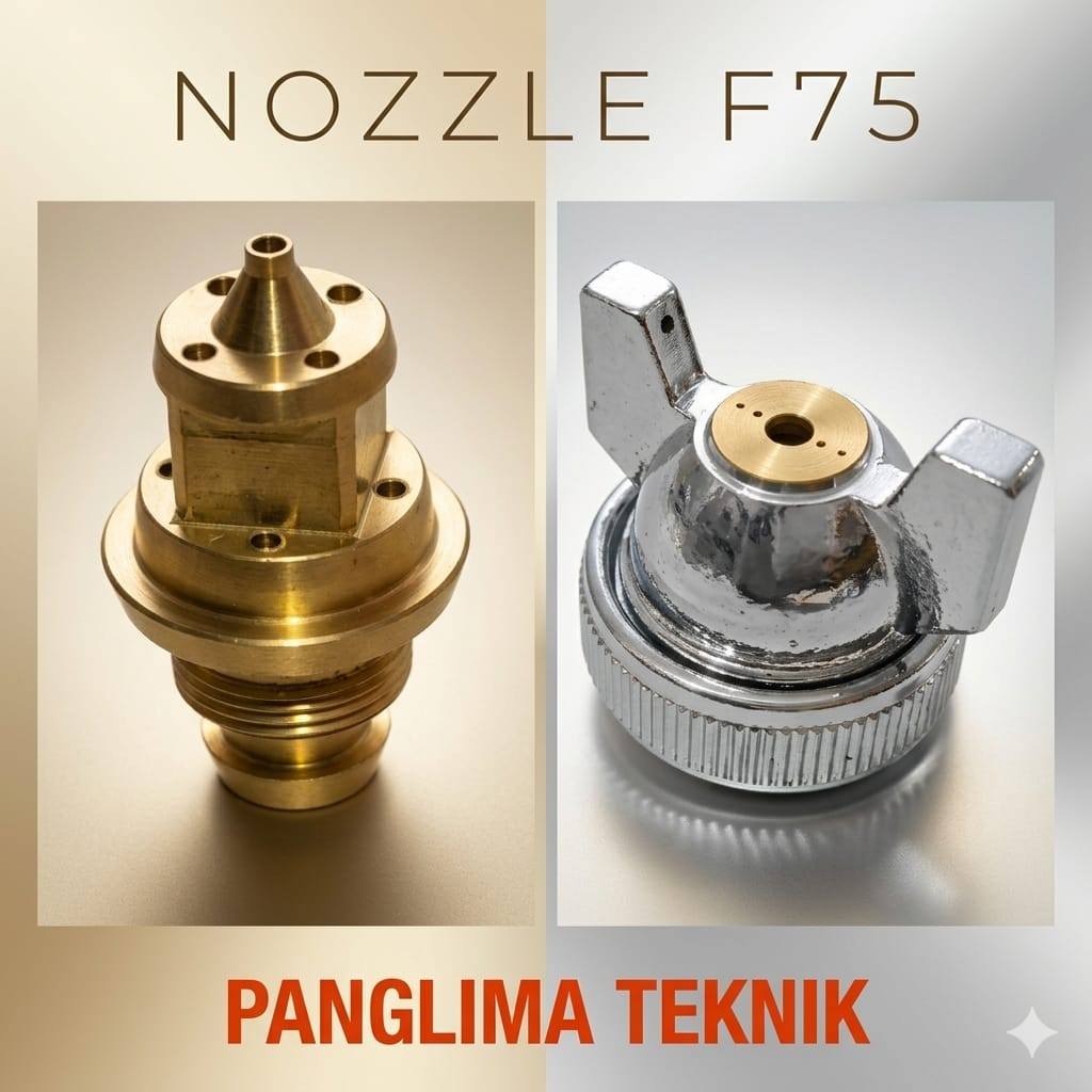 SPRAYER SPUYER F75 NOZEL NOZZLE NOZEL LUAR DAN DALAM SPRAY GUN CAT KENTARO
