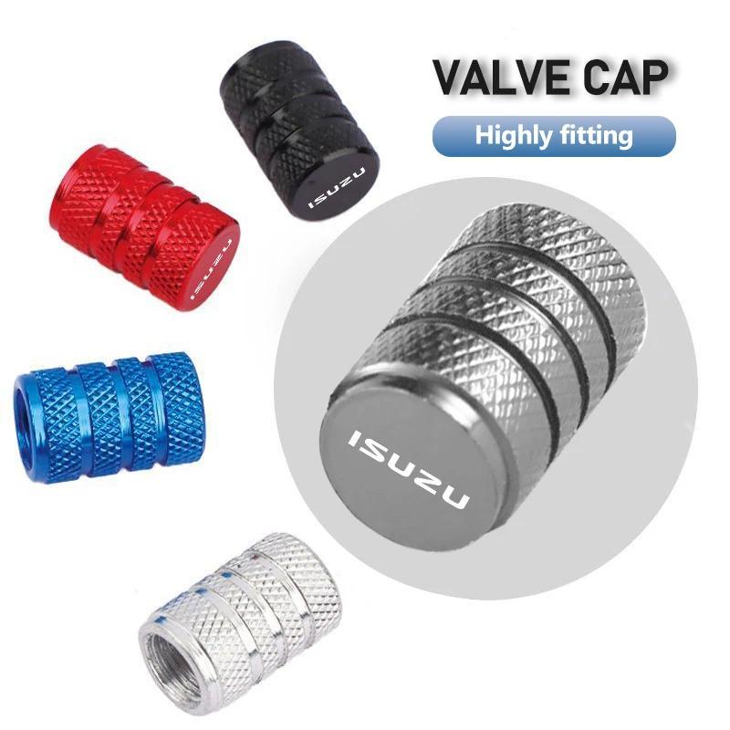 4pcs Car Wheel Tire Valve Rim Stem Cover Airdust Waterproof Cap For Isuzu D-MAX D MAX Dmax I II WFR 