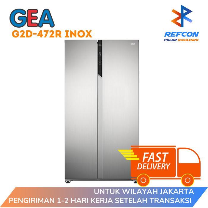 Kulkas Side by Side GEA G2D 472 R INOX / 472 R INOX 2 Pintu 472 Liter