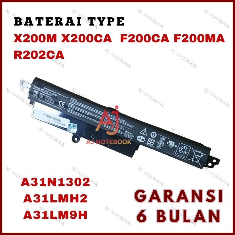 BATRE BATERAI NOTEBOOK ASUS VIVOBOOK X200CA X 200MA F200CA -AJNB