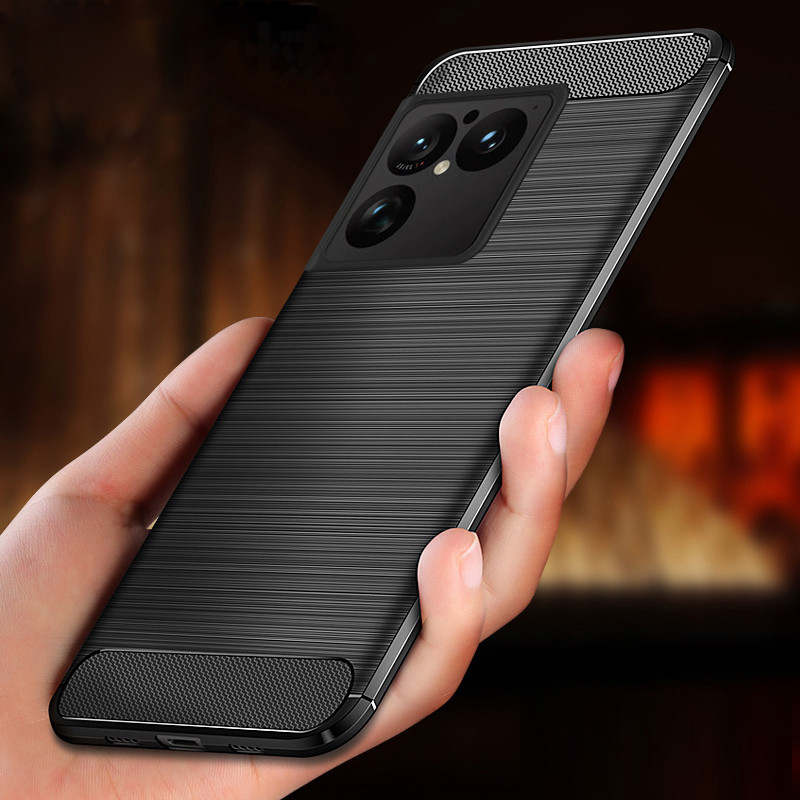 Untuk Sony Xperia 1 VIII Phone Case Carbon Fiber Soft TPU Silicone Anti-fingerprint Shockproof Busin