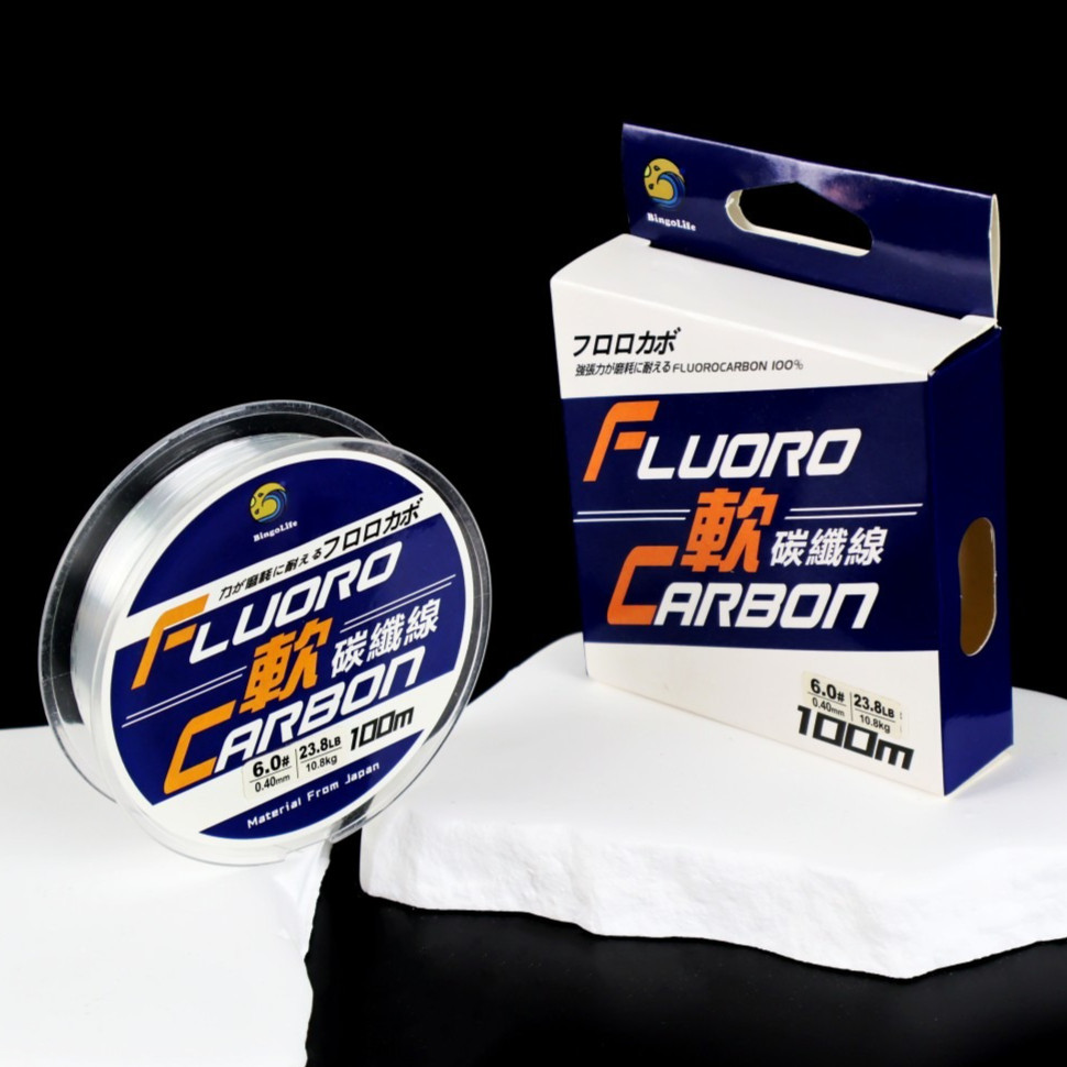 100m Senar Pancing Nilon Fluorokarbon Tahan Lama 0.6#~8# Transparan 0.13 ~ 0.5mm Max 14.4kg Fishing 