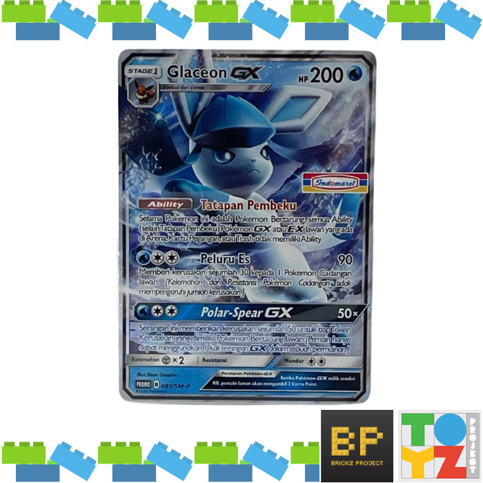 Kartu Pokemon Promo Indomaret Glaceon Gx 085/SM-P - Pokemon TCG Indonesia