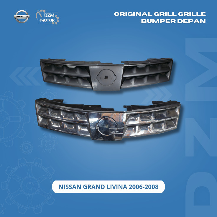 Original Grill Grille Bumper Depan Nissan Grand Livina 2006 2007 2008