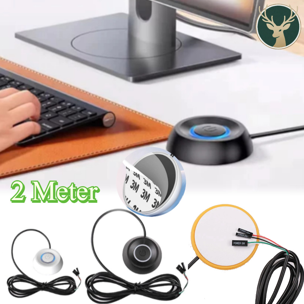 2 Meter Meter Tombol Push On Kabel Power Button Tombol Switch Pc Kabel Tombol Powe Desktop Case Tomb