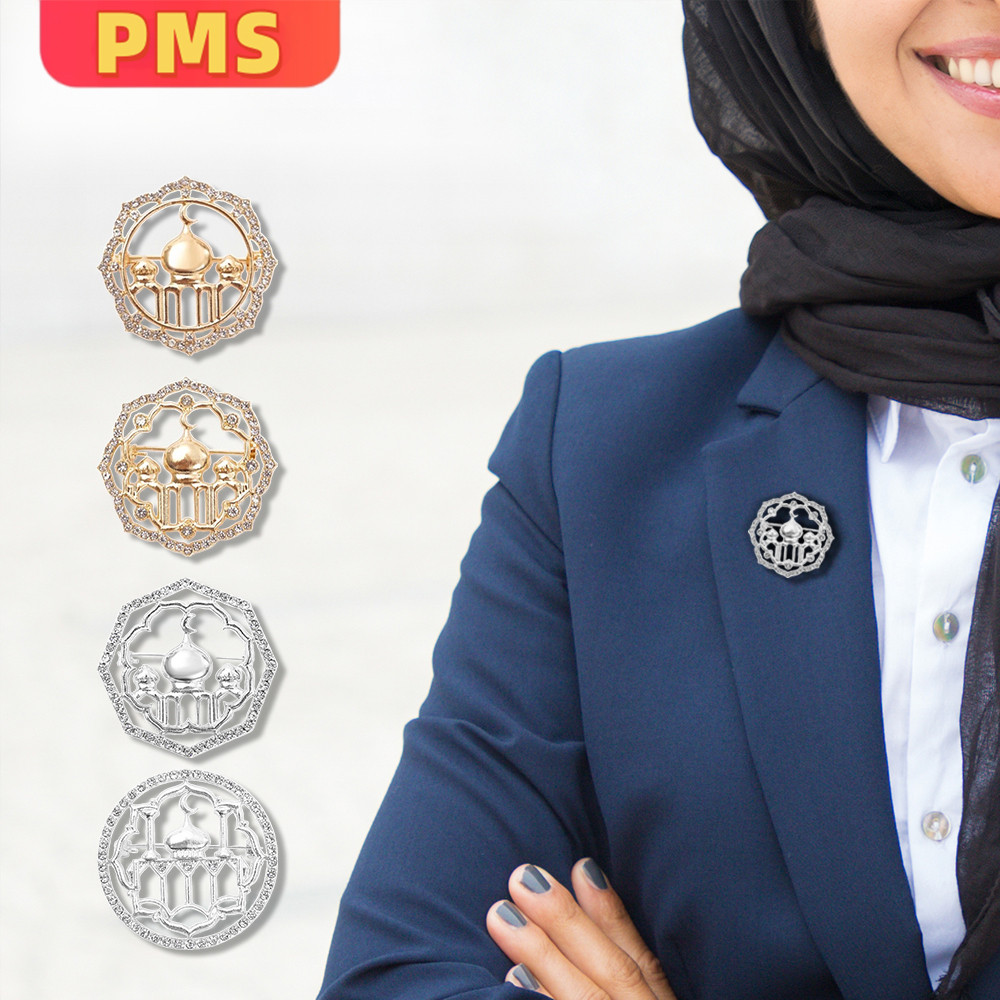 POPmaker shop Bros Motif Masjid / Bros Kebaya & Jilbab - Aksesoris Pin Wanita Muslimah untuk Gaya Sy