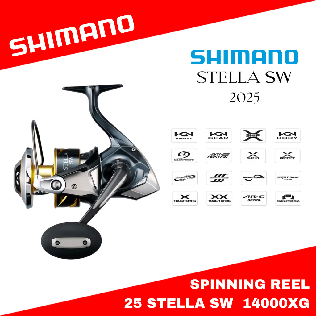 Shimano Spinning Reel 25 Stella SW 14000XG