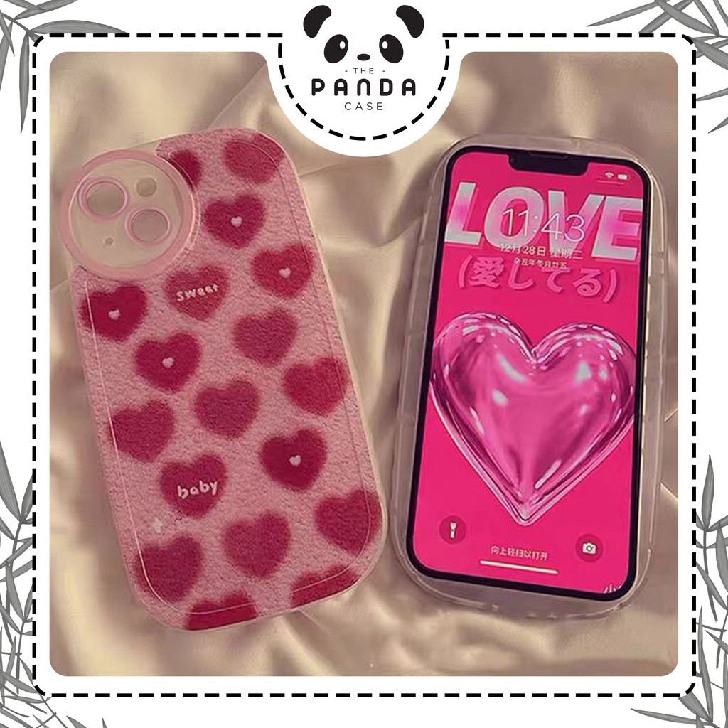 FS Soft Case Casing LOVE PINK FULL COVER VIVO Y17 Y20 IPHONE 6 6S 7 8 PLUS X XS MAX XR 11 12 13 MINI
