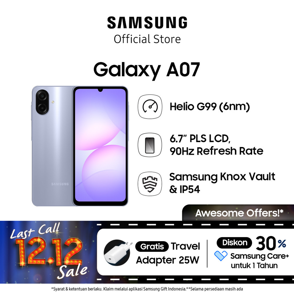 Samsung Galaxy A07 4/64GB - Light Violet