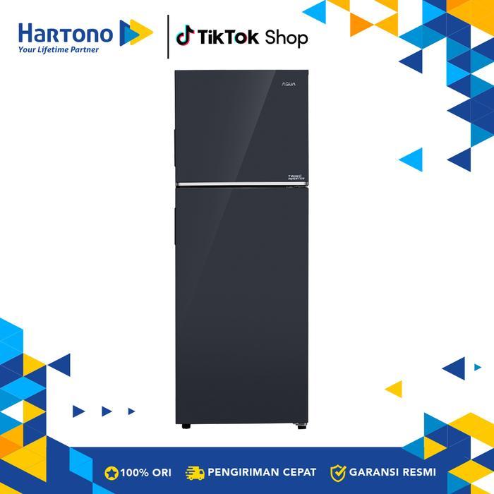 Aqua Kulkas Besar 2 Pintu Big 2 Door Refrigerator AQR-395IM(BK)