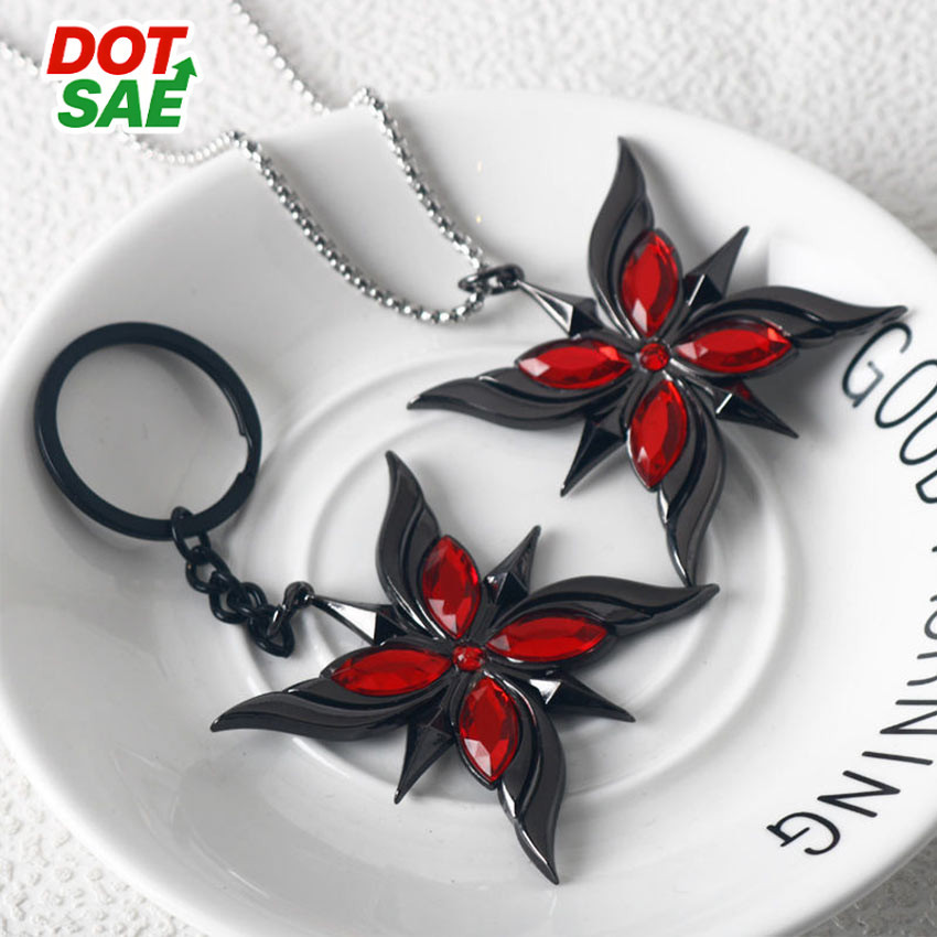 DOT SAE Genshin Impact Keychain Vision Arlecchino Gantungan Kunci Vision / Kalung Vision Arlecchino 