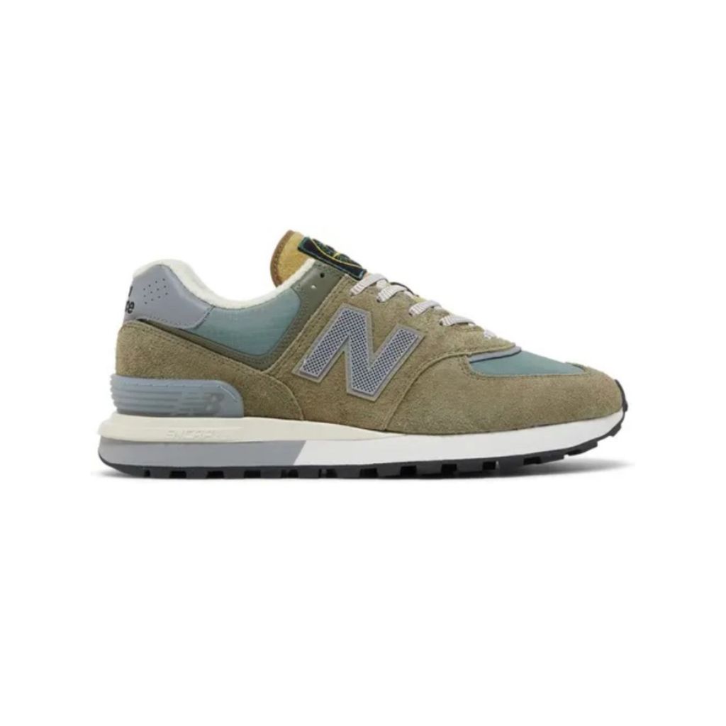 New Balance 574 Legacy Stone Island Hijau Muda Suede
