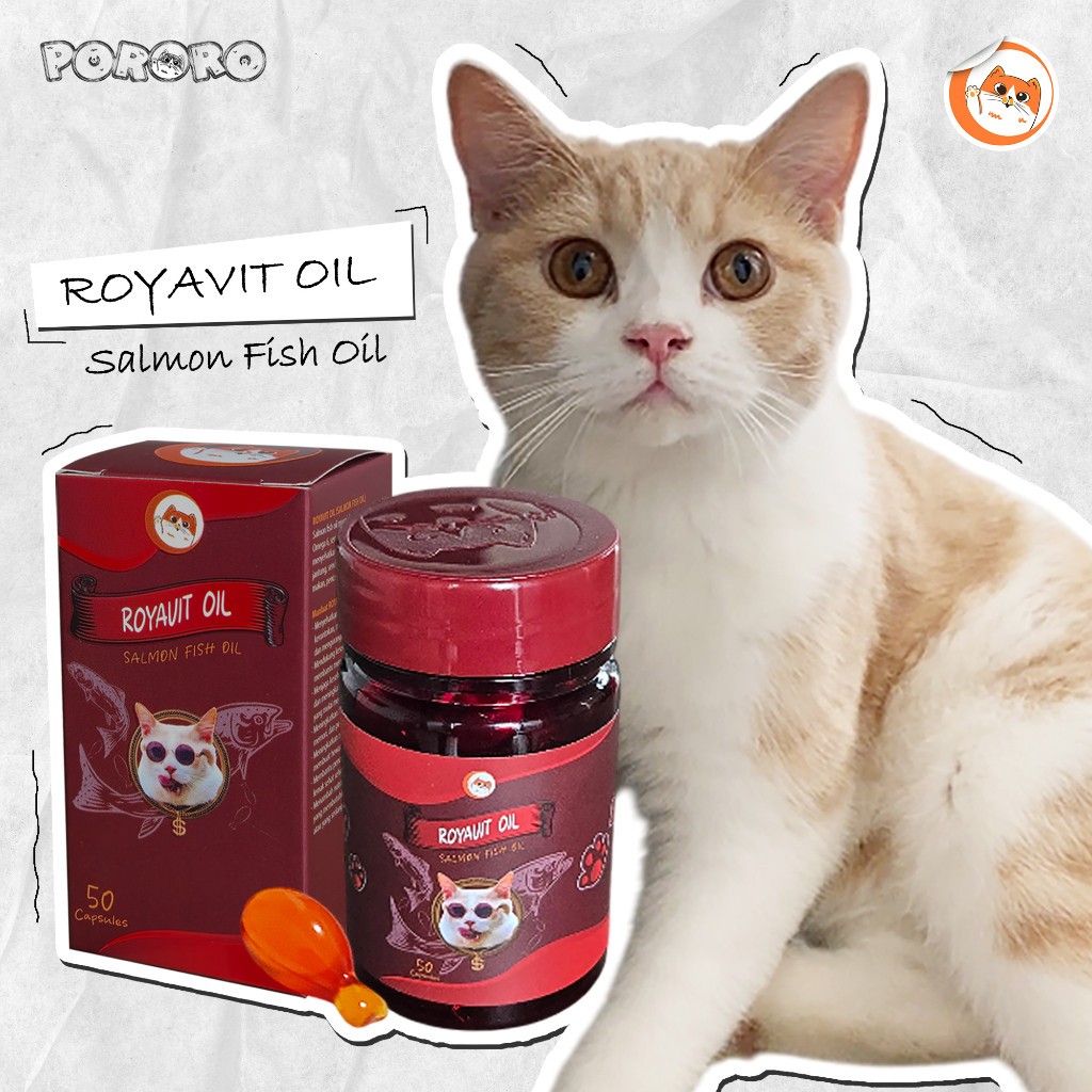 Termurah PORORO - ROYAVIT OIL Salmon Fish Oil Minyak Ikan untuk Kucing Vitamin Kucing