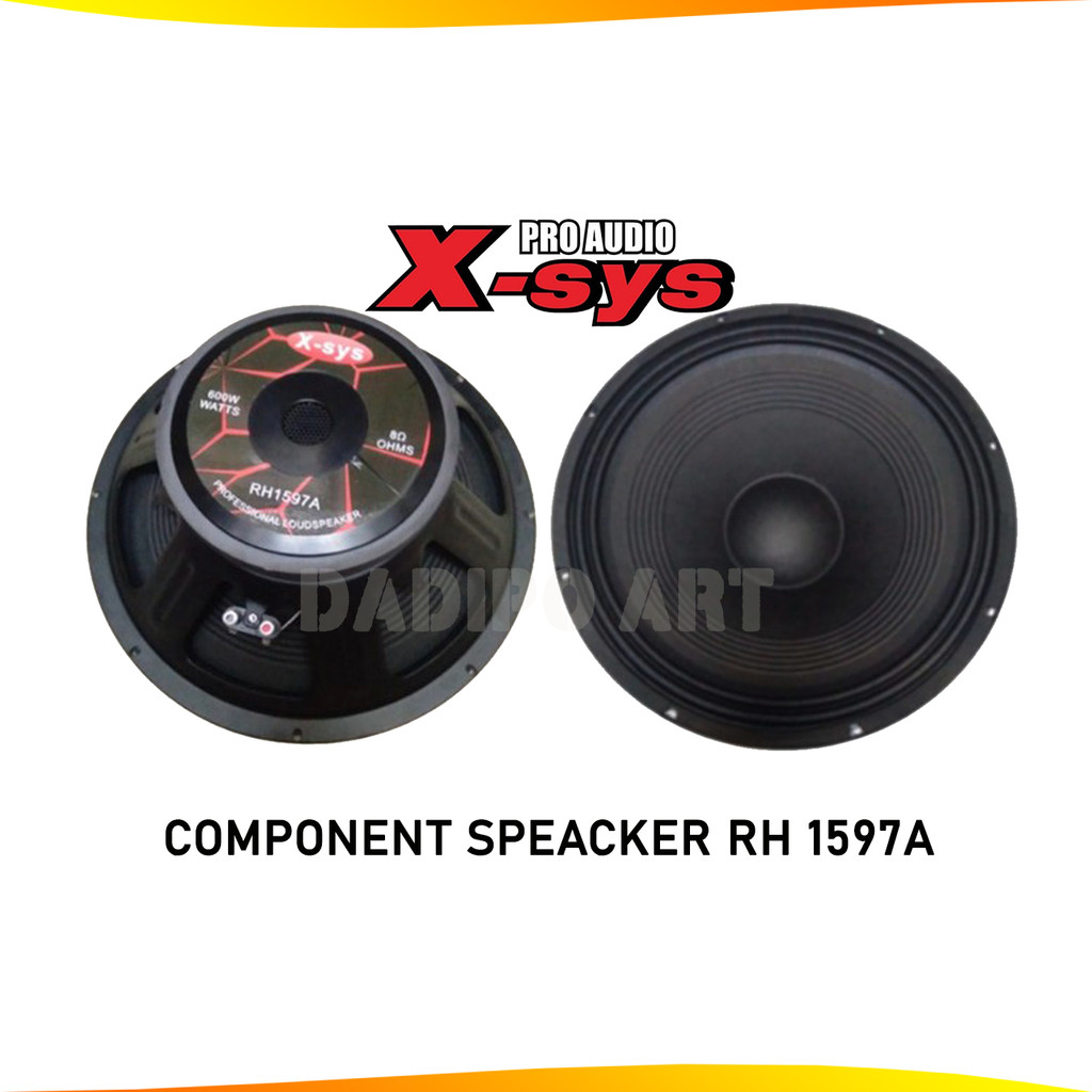 X-sys Speacker Component Woofer RH-1597A 15 Inch 600 watt Komponen Sepiker