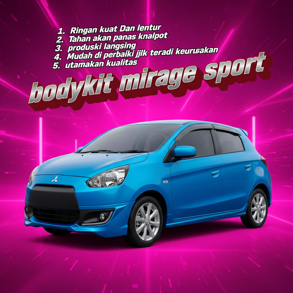 (Ready) bodykit mitsubishi mirage sport bodykit mirage