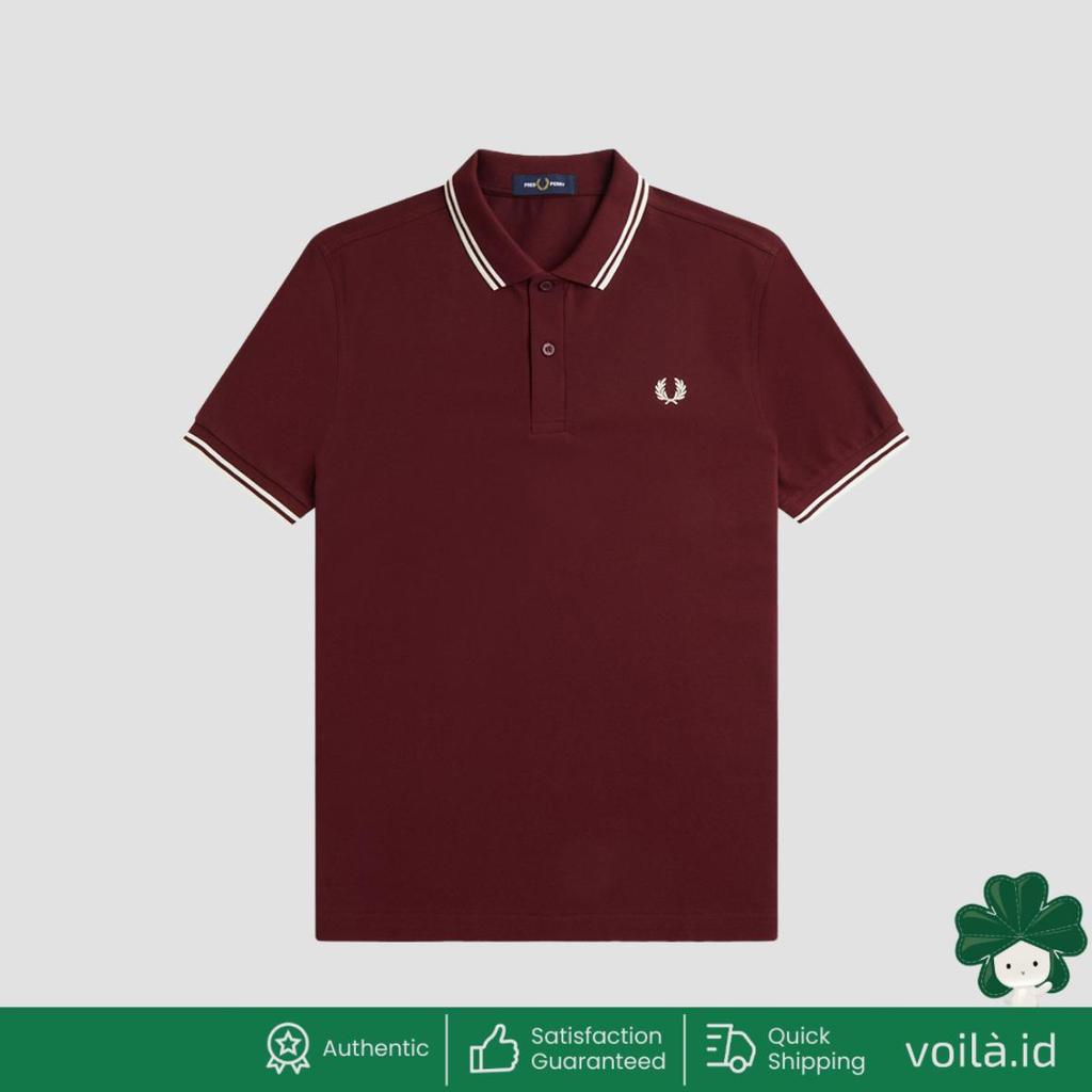 Twin Tipped Polo Shirt Oxblood/Ecru/Ecru