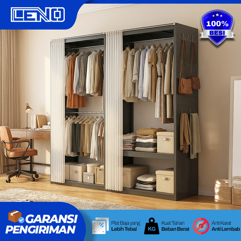 Lemari Pakaian Gantungan Lemari Baju Besi Tirai Lemari aluminium Pakaian Gantung minimalis