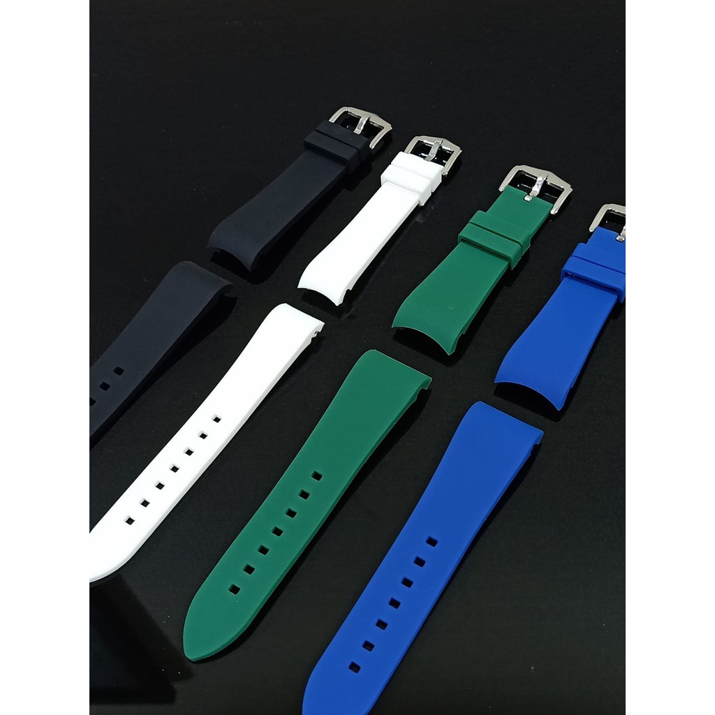 Time|| Rubber curved strap tali jam karet curved end