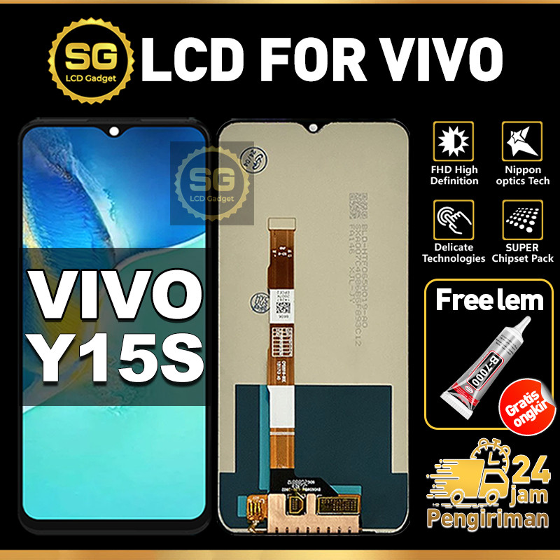 SG LCD VIVO Y15S Fullset HP Touchscreen VIVO Y15S Free Lem Glass Touch Screen Digitizer COD