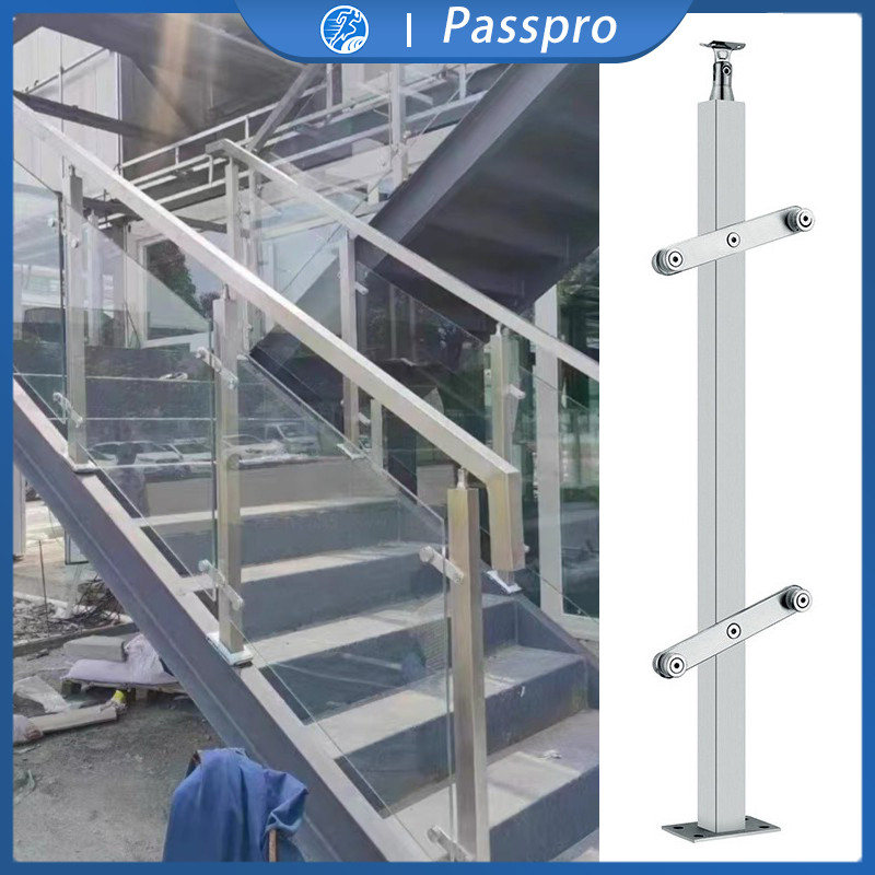 Tiang Railing Tangga Minimalis Square 85cm Tiang Railing Tangga Stainless Sus 304