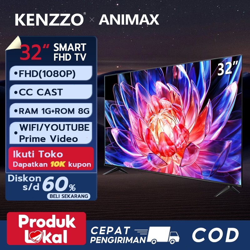 GS Animax Smart TV LED 32 inch Digital TV 32 Inch 43 Inch Televisi LED FHD Youtube-Web Browser-WIFI