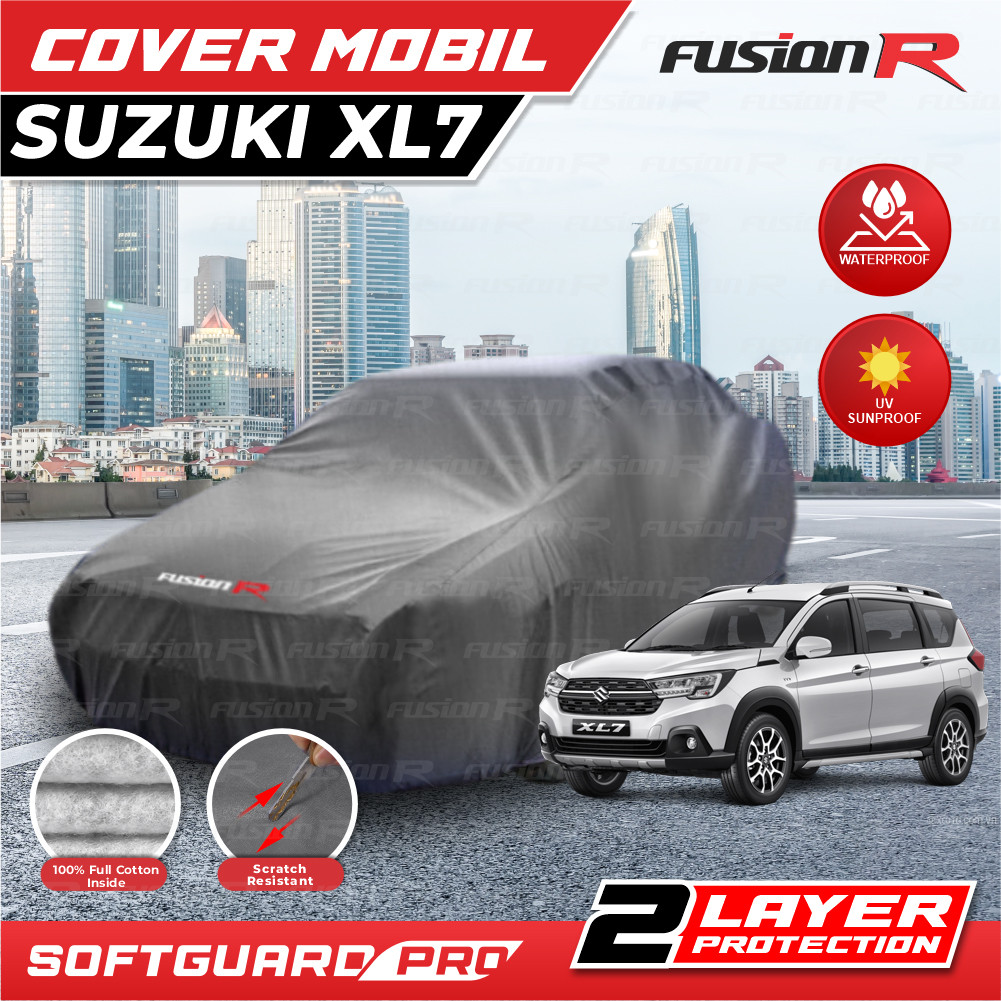 Body Cover Sarung Penutup Mobil XL 7  FUSION R Softguard Pro 2 Layer Waterproof Anti Air dan Panas M
