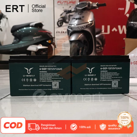 AKI U-WINFLY 12V 12Ah / AKI CHILWEE 12V 12Ah / AKI GODA 12V 12Ah (SATUAN)