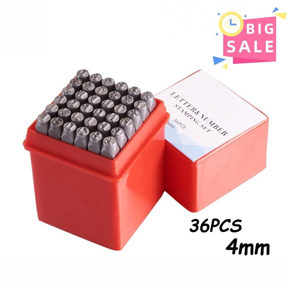 Set Stempel Angka Dan Huruf Lengkap Bahan Baja Ukuran 4mm 6mm 8mm Nomor 0 Hingga 9 Huruf A Sampai Z