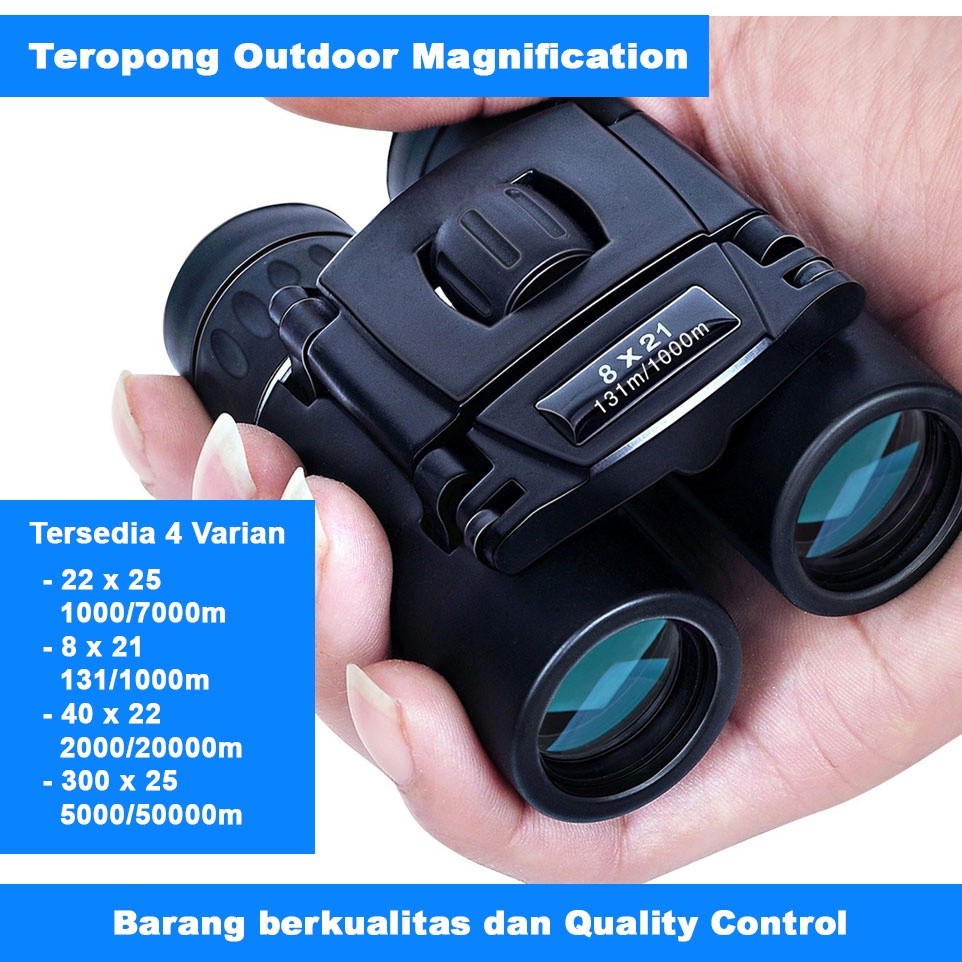 APEXEL Teropong Binoculars Compact Zoom 8x21 22x25 40x22 300x25