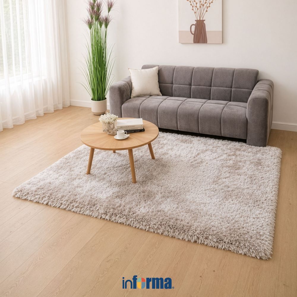 Informa Genova Karpet - Krem Beige Alas Lantai Dekoratif Rug Permadani Karpet Rumah
