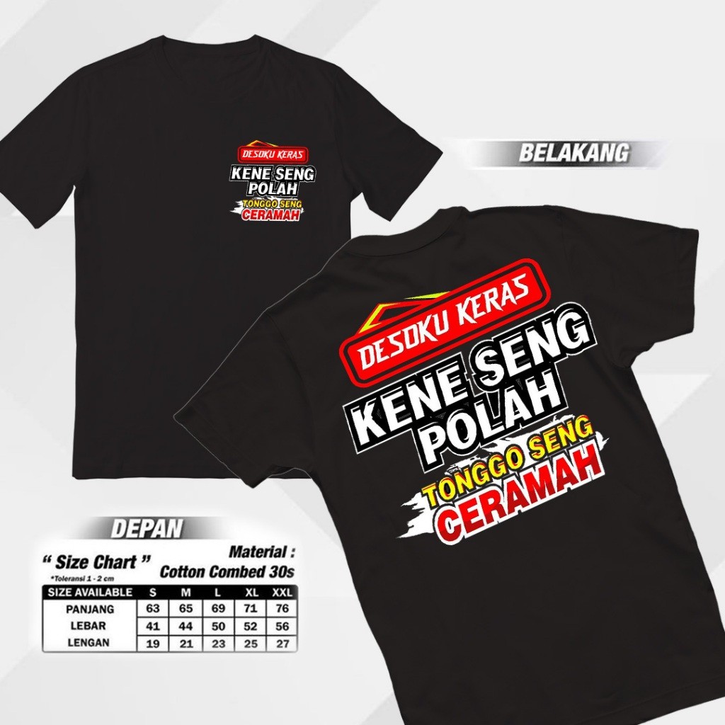 Kaos Kata Kata Desoku Keras Vol 2 -Kaos Kata Kata Jawa Keren Viral Kekinian Atasan Pria Wanita