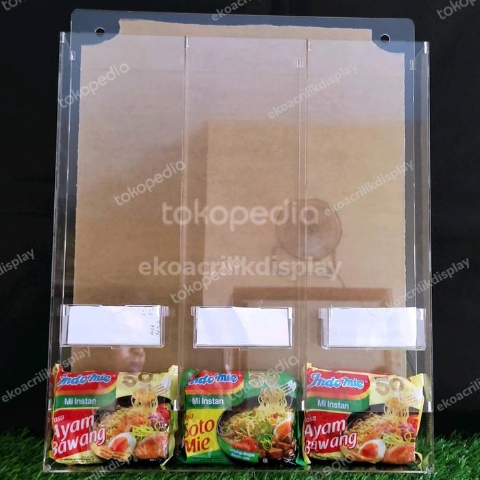 akrilik warmindo / rak indomie akrilik 3 selot
